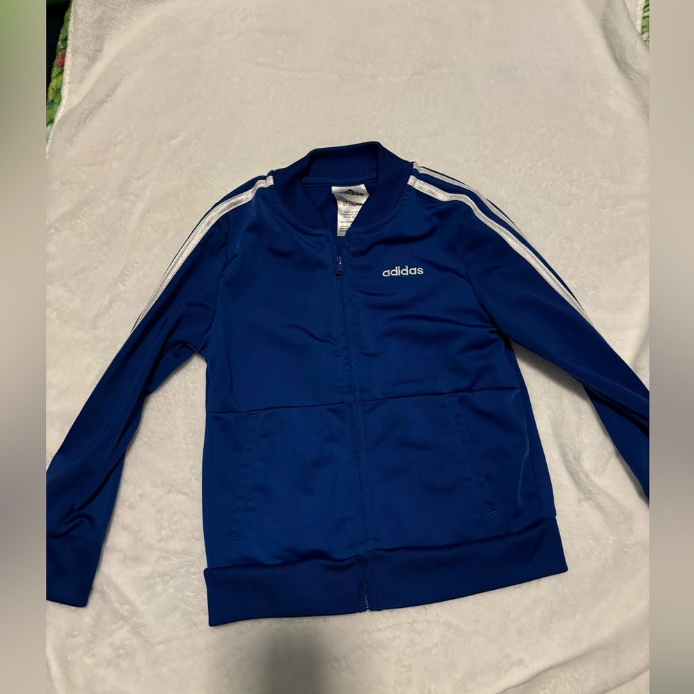 Adidas Blue Zip-Up Jacket and Pants set